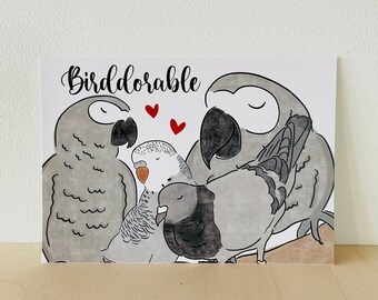 Ansichtkaar "Birddorable"