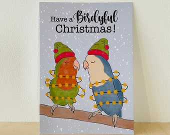Ansichtkaart "Een vogelrijke kerst!"