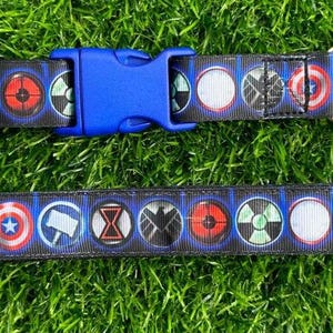Novelty Superhero Comic Characters Inspired Dog Lead Collar Optional Bundle