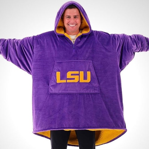 Shops Louisiana State Blanket Hoodie, Oversized Sherpa Blanket Sweatshirt, Wearable Blanket Hoodie, Wearable Hoodie Blanket, Unisex Blanket Hoodie