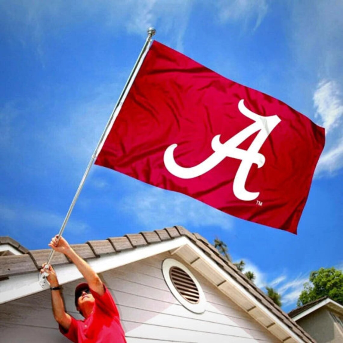 Alabama Crimson Tide Flag Football Banner Crimson Tide Etsy