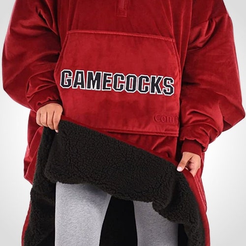 South Carolina Blanket Hoodie, Oversized Sherpa Blanket Sweatshirt