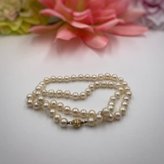 Elegant Creamy White Pearl Necklace (18 Inches Lo… - image 4