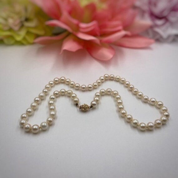 Elegant Creamy White Pearl Necklace (18 Inches Lo… - image 5