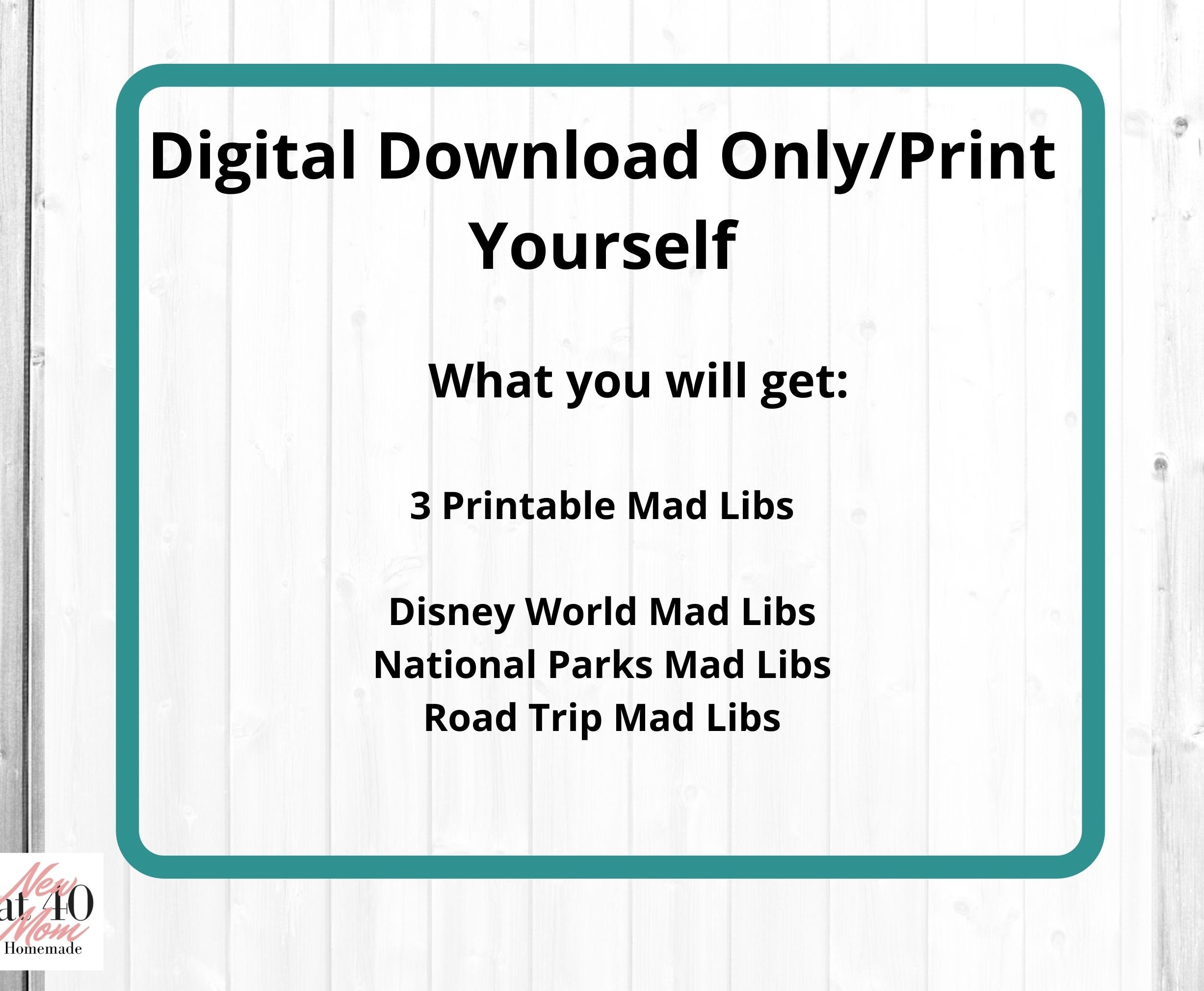 Mad Libs Printable Road Trip Game for Kids, Fun Fill in the Blank Game ...