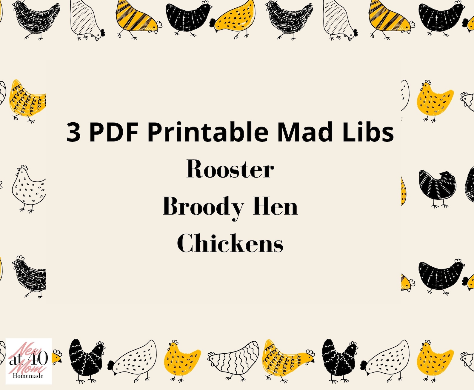 Chicken Mad Libs for Kids Printable Mad Libs Party Game Mad | Etsy
