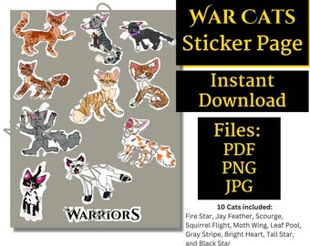 Warrior Cats SVG Digital Stickers INSTANT DOWNLOAD: the Broken 