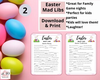 Easter Mad Libs Kids, Easter Printable, Party Game, Mad Lib Funny, Party printable, Kids Game, ad libs, Easter Printable kids