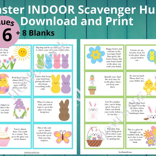 Indoor Easter Scavenger Hunt, indoor Easter Treasure Hunt, Easter Egg Hunt, Easter Games, Kids Easter Activities, Easter Egg Find