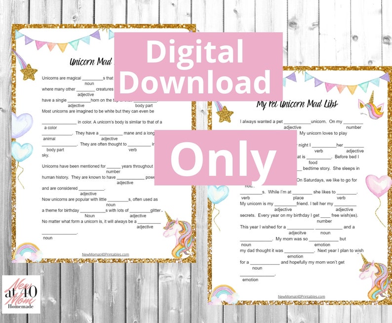 Mad Libs for Kids Printable Sleepover Game Party Game Kids Game Instant Download Party Activity ...
