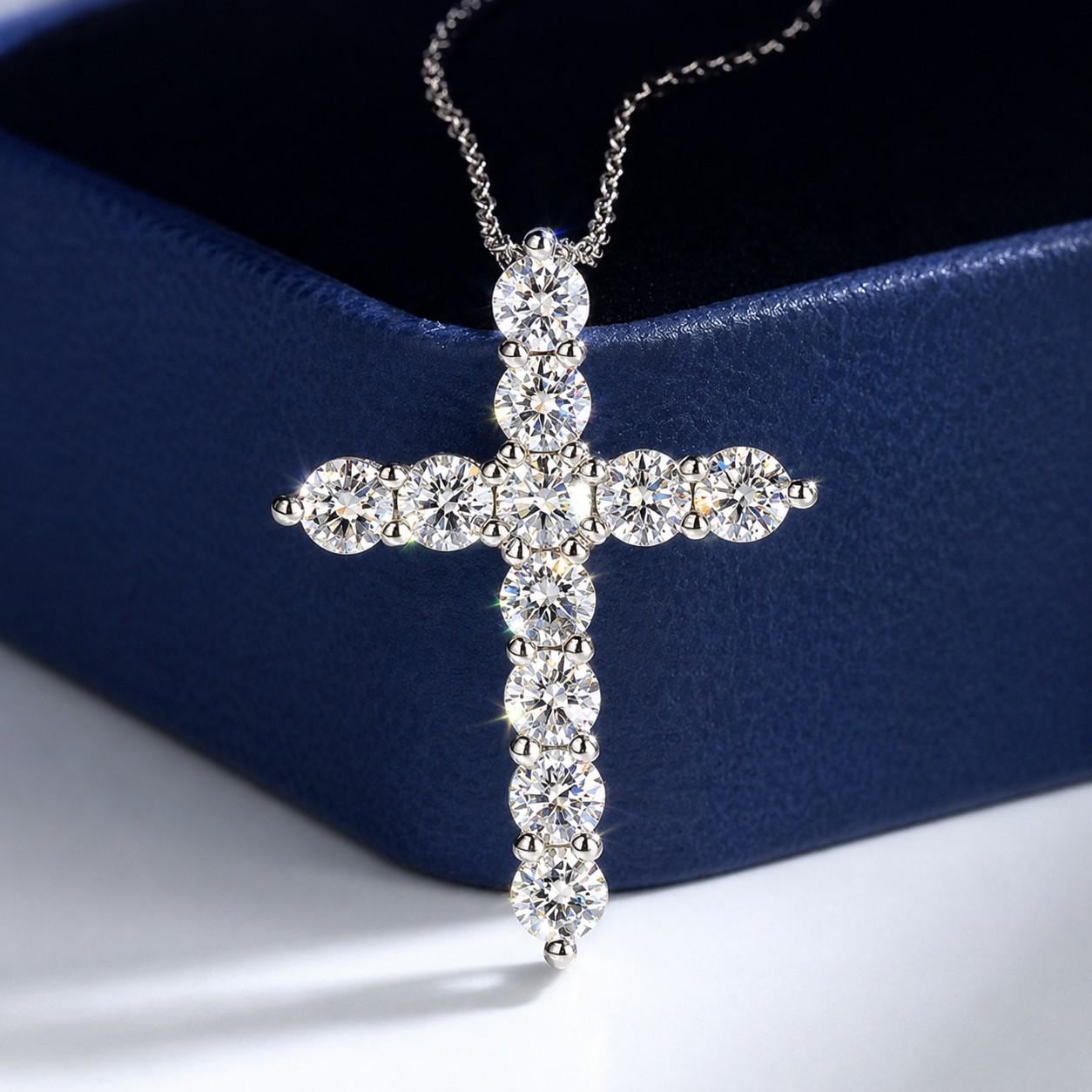 Clear Cross Chains - Etsy