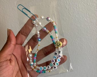 Happy Reading Beaded Bookmark