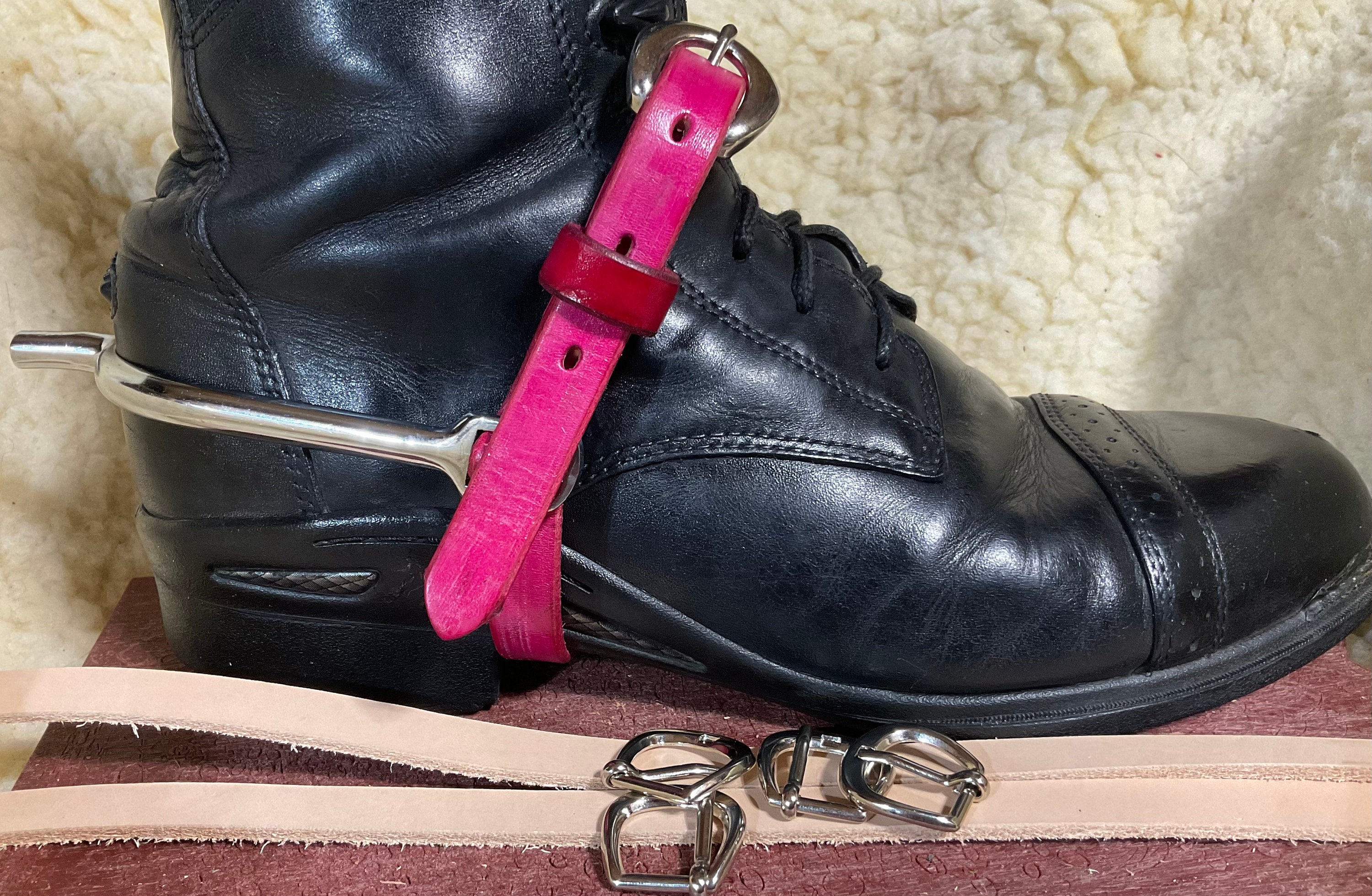 English spur straps. Choose your color. Read Description!