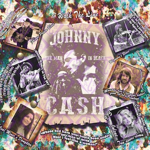 Johnny Cash/ Country Singers Sublimatie Tumbler Design