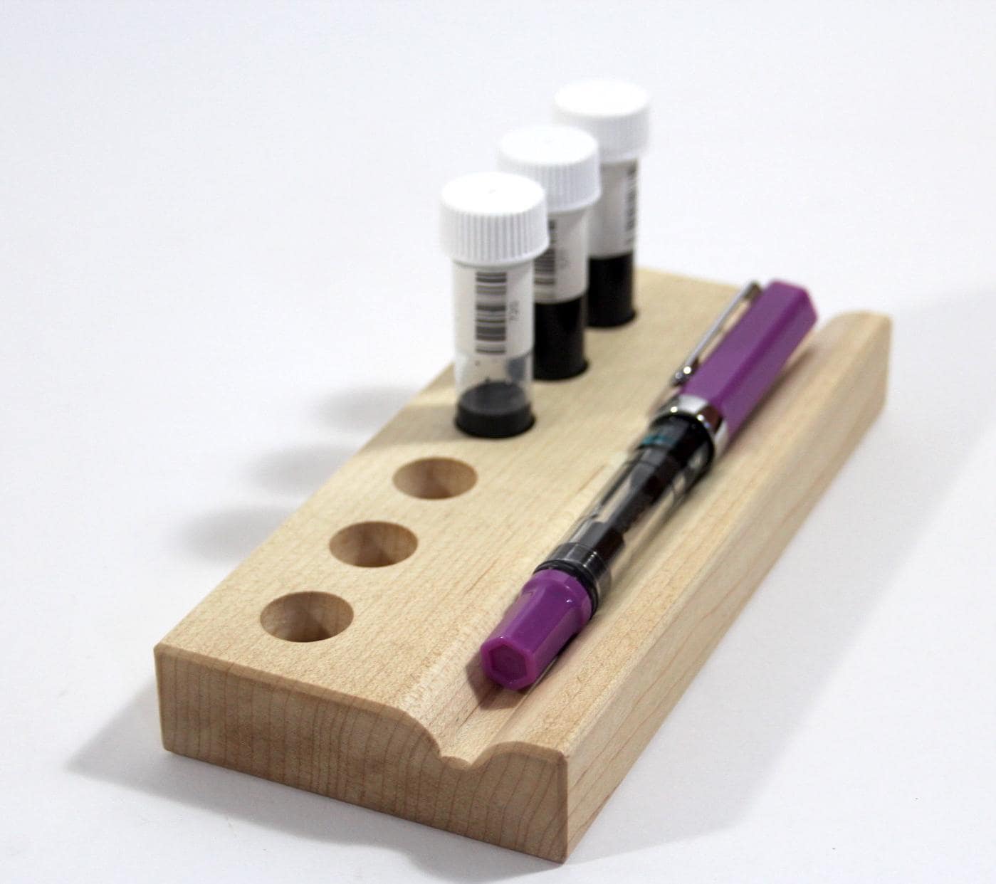 Ink Rest Fountain Pen Rest 6 Inkwell Dinky Dip Ink Sample Vial Storage Display ...