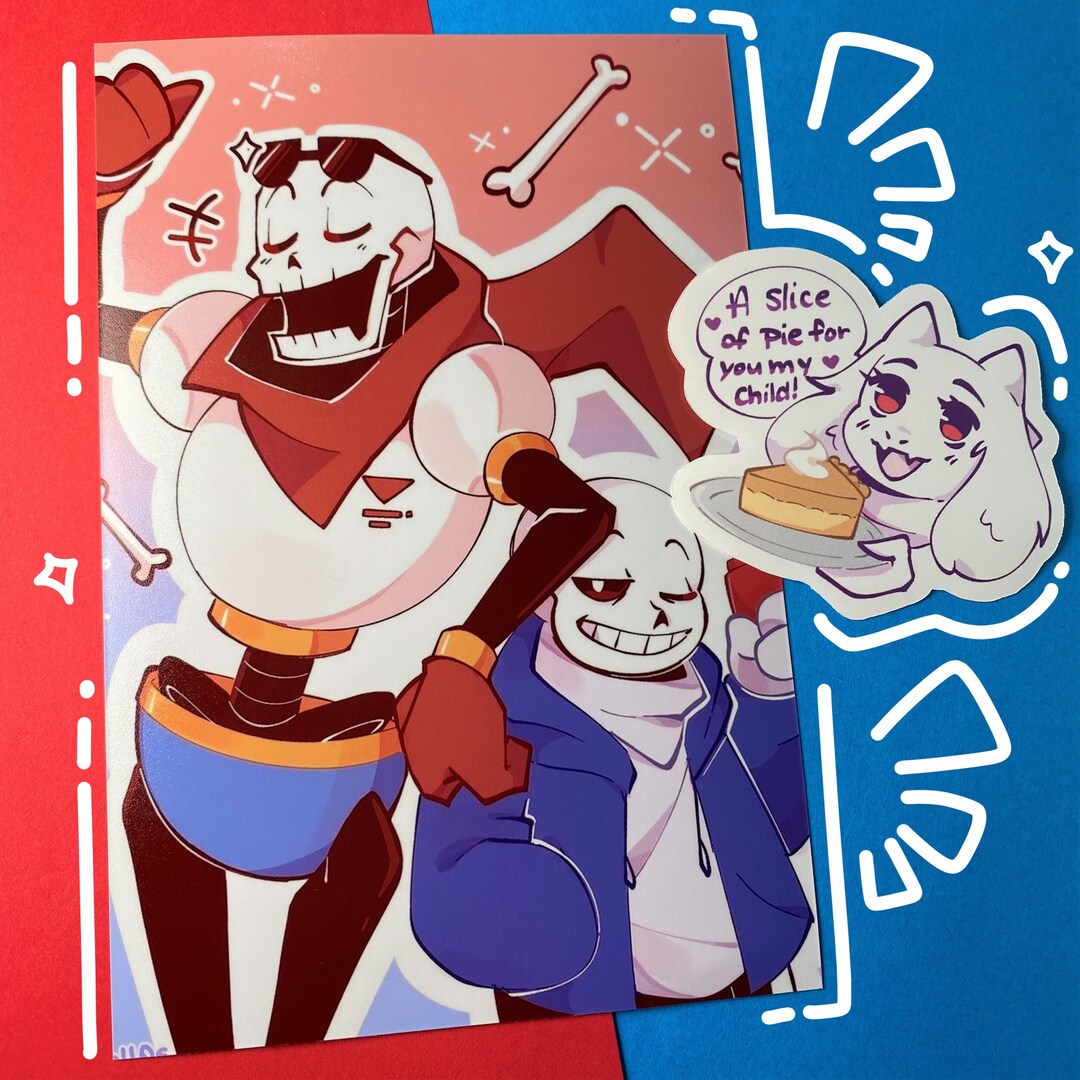 Undertale | Sans&Papyrus 4x6 Mini Print + Toriel Sticker