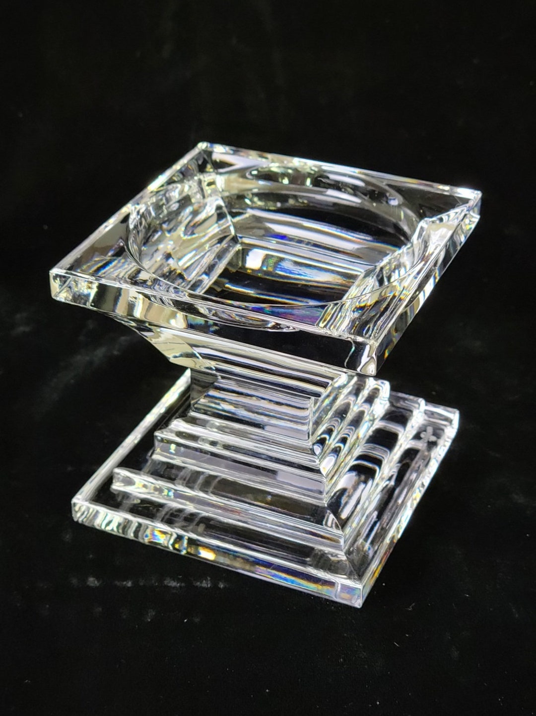 Waterford Crystal Metropolitan Pillar Candle Holder Etsy