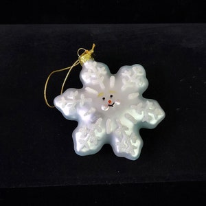 Blown Glass Snowflake Ornament