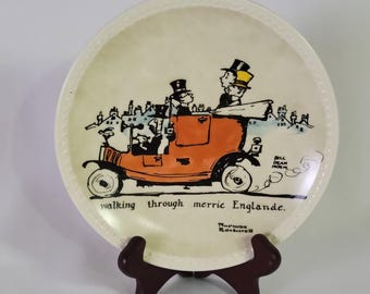Vintage Norman Rockwell Collector Plates: "Rockwell on Tour" Set of 4