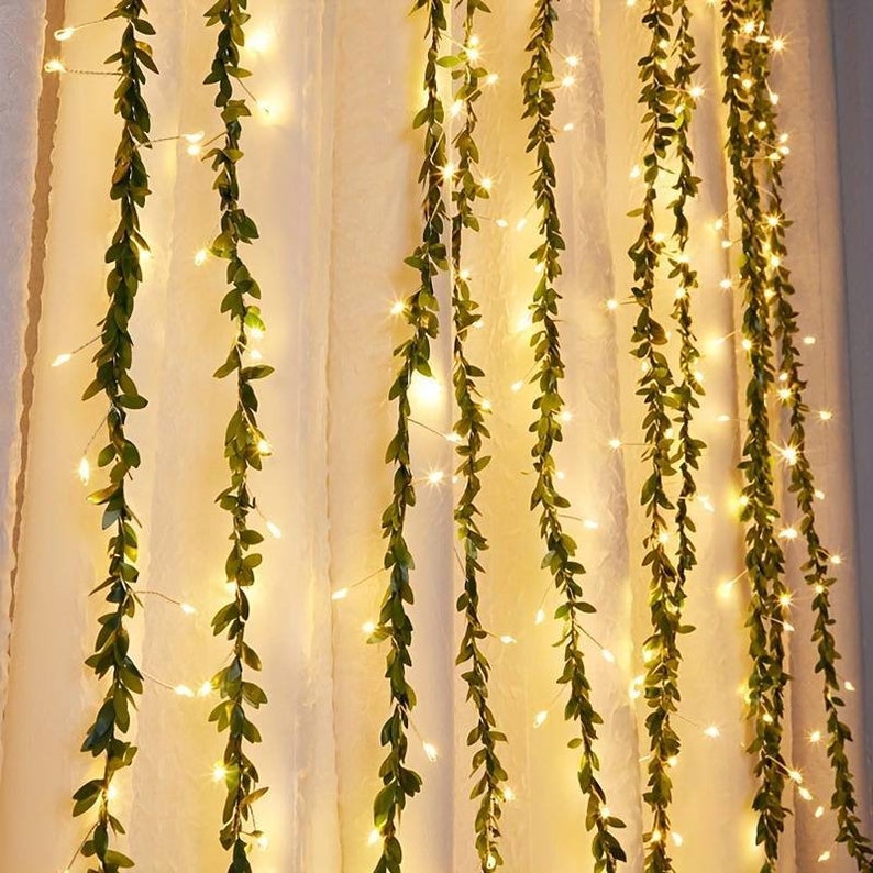 Enchanting Green Leaf Fairy Lights Boho Bedrooms, Rustic Wedding Tables, Cozy Home Decor LED