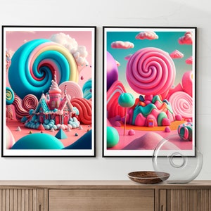 Candy Land Printable Art 3 SETS DOWNLOADABLE, Ready to Print File - Etsy