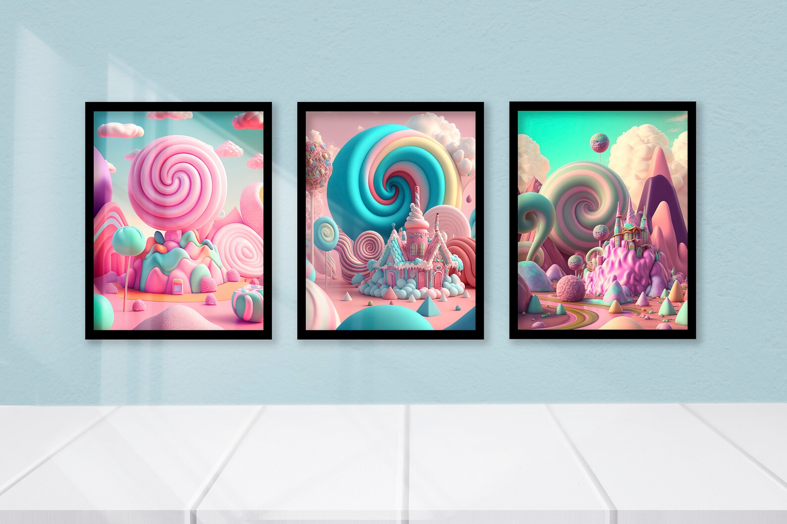 Candy Land Printable Art 3 SETS DOWNLOADABLE, Ready to Print File - Etsy