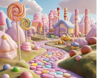 Candy Land Printable Art 5 SETS DOWNLOADABLE, ready to print file
