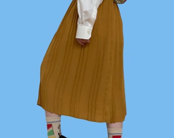 80's vintage midi pleated skirt