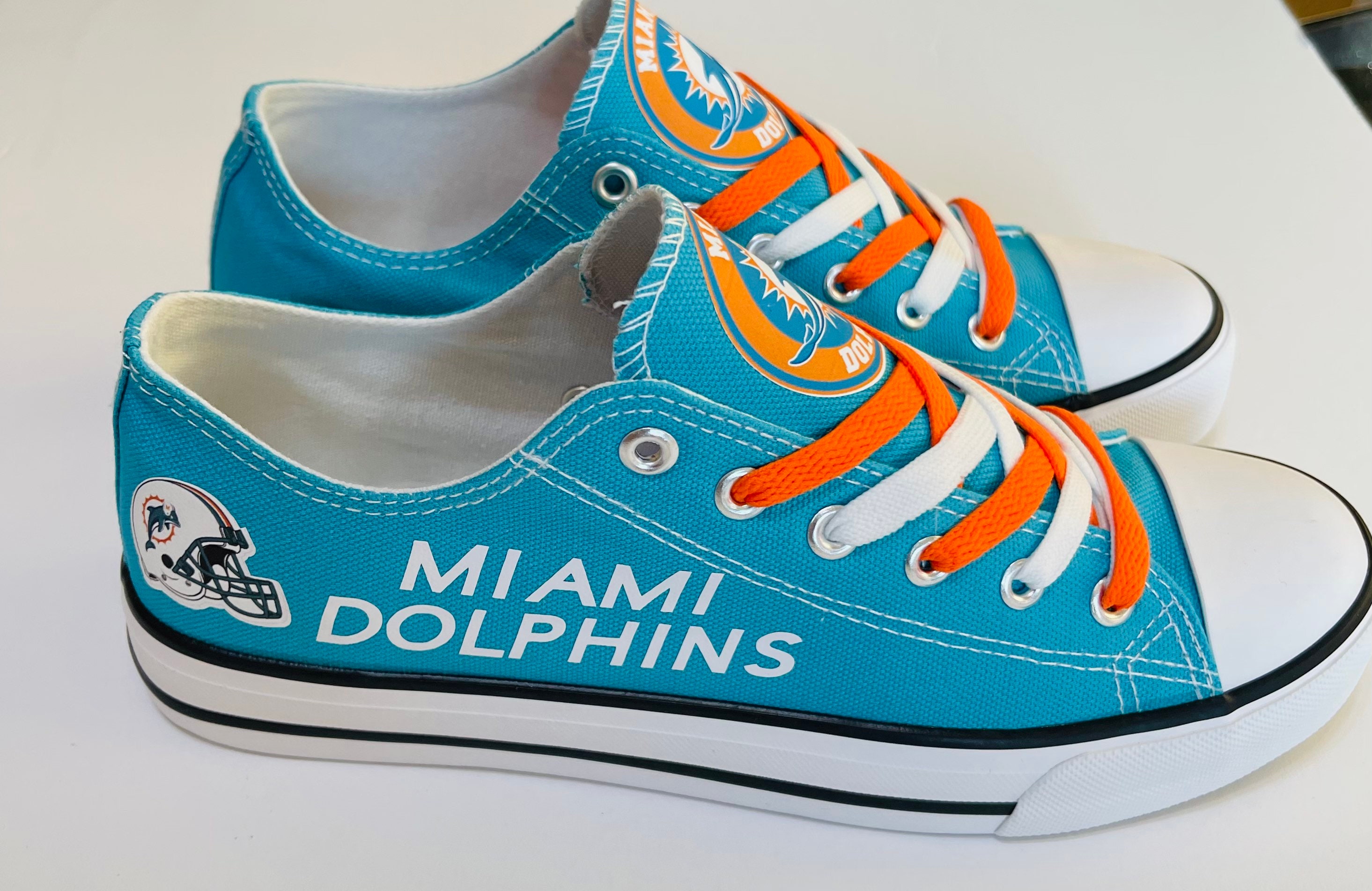 Miami Dolphins Tennis Shoes Etsy