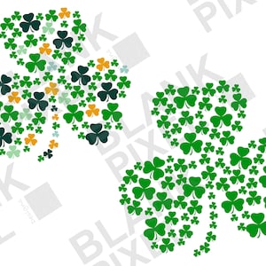 Kleeblatt SVG Bundle, St Patrick's Day SVG, St Paddy's Day SVG, Cricut, Clip Art, vierblättriges Kleeblatt, Shamrock Form, Klee, 17 März,