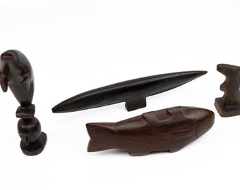 Hand Carved Cocobolo Wood Sculpture Collection  Made By Indigenous Artisans