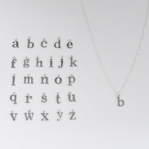 The Lowercase Necklace Sterling Silver Initial Necklace image 1