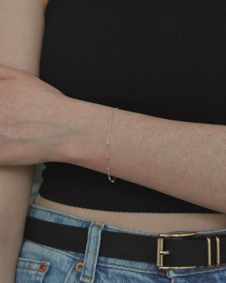 The California Bracelet Dainty Ball Chain Bracelet image 8