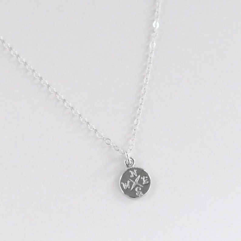 The Terra Nova Necklace Sterling Silver Compass Necklace image 1