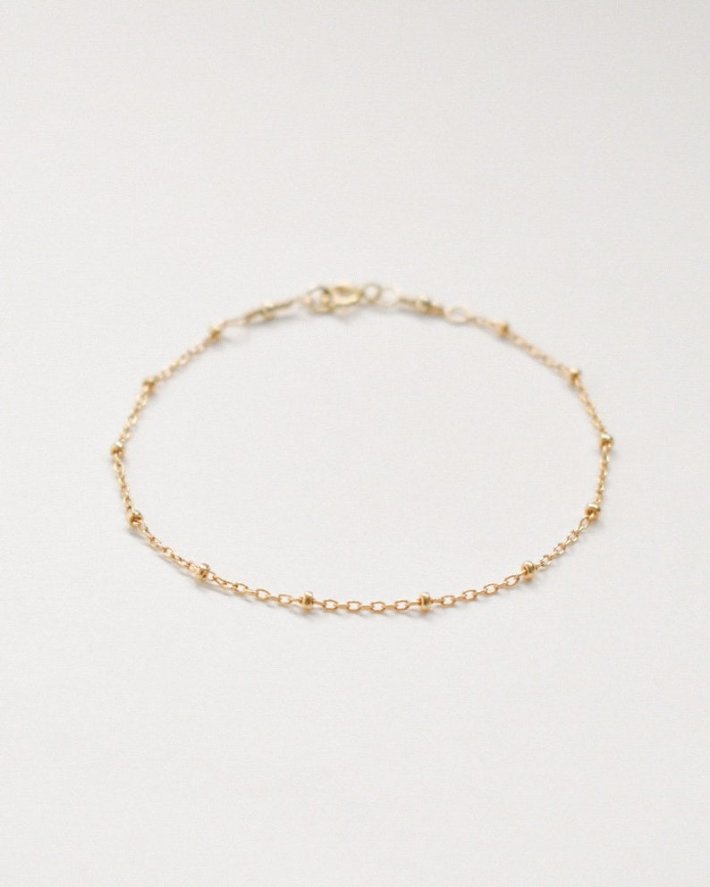 The California Bracelet Dainty Ball Chain Bracelet image 2