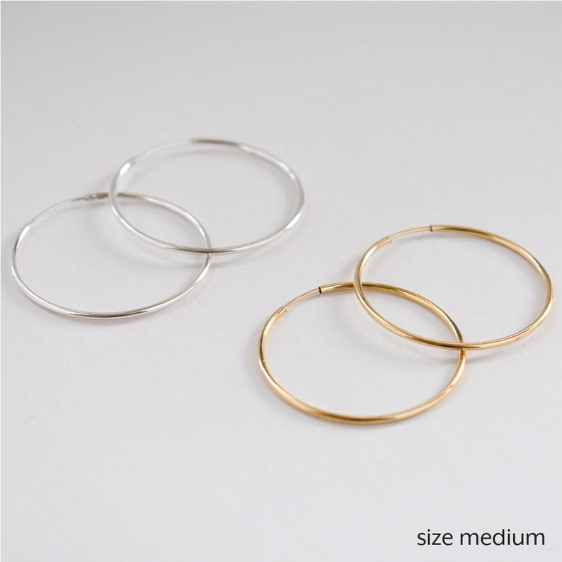 The Nubia Hoops Slim Endless Hoops image 3