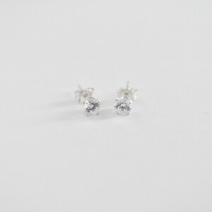 Paris Studs Minimalist CZ Earrings image 4