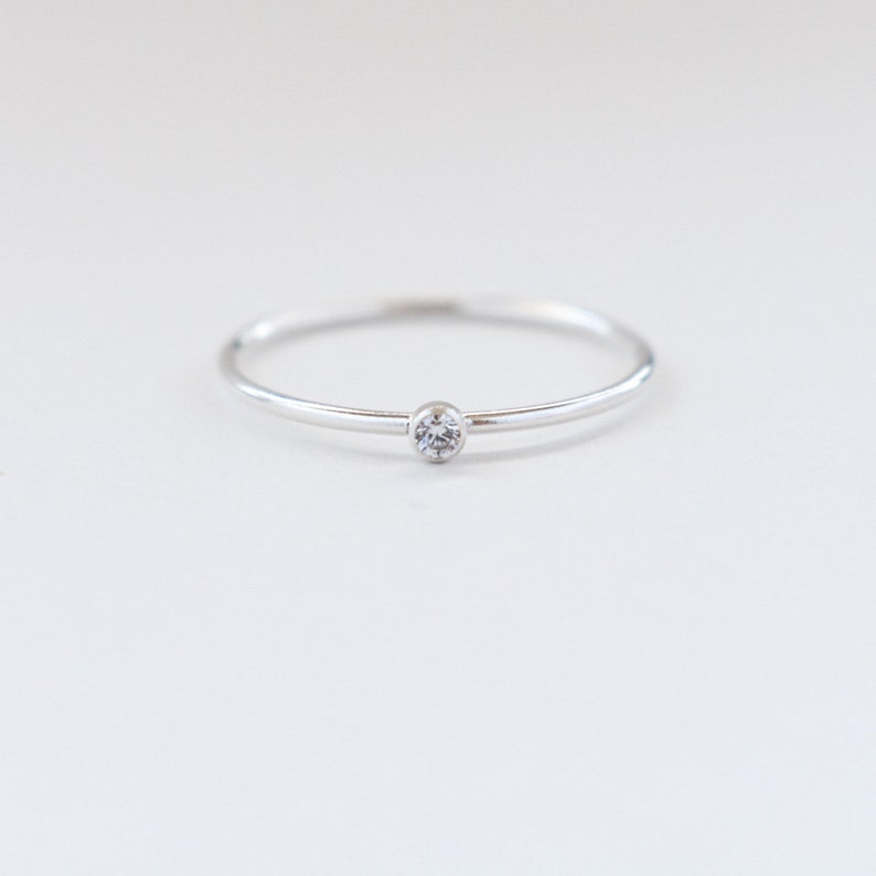 The Paris Ring Solo CZ Ring image 3