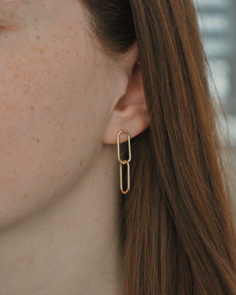 The Bellagio Earrings Gold-Filled Chain Link Earrings image 4