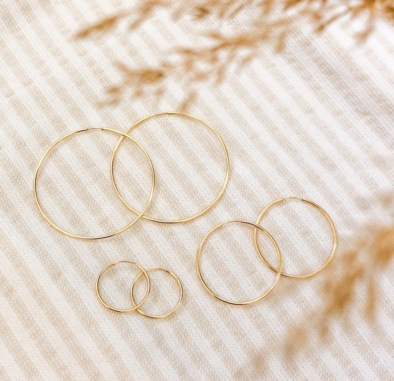 The Nubia Hoops Slim Endless Hoops image 1