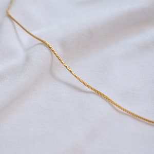The NYC Chain Gold Box Chain Necklace image 3