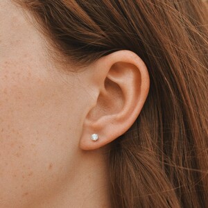 Paris Studs Minimalist CZ Earrings image 1