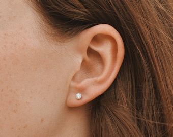 Paris Studs | Minimalist CZ Earrings