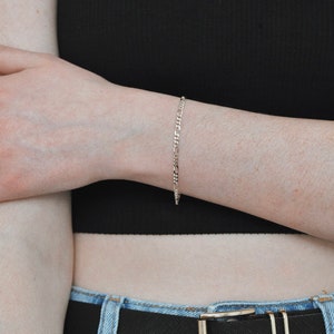 Treviso Bracelet Gold-Filled Figaro Chain Bracelet image 8