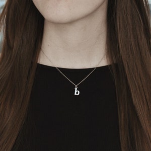 The Lowercase Necklace Sterling Silver Initial Necklace image 2