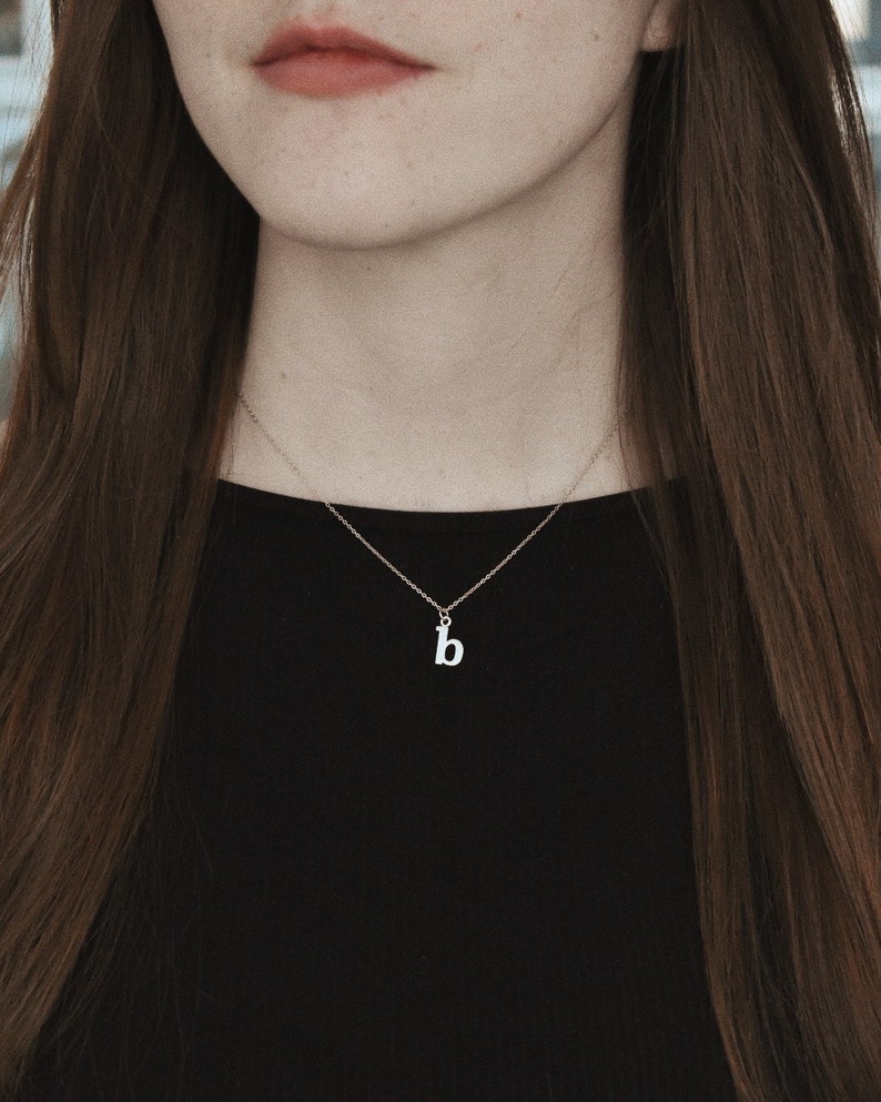 The Lowercase Necklace Sterling Silver Initial Necklace image 2