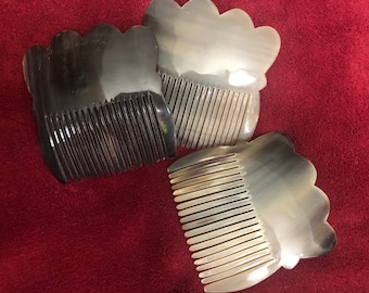 Fancy horn hair combs