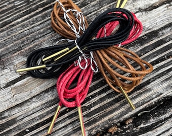 19th Century Shoe Laces with brass aglets