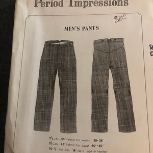 Period Impressions Mens Pants Pattern