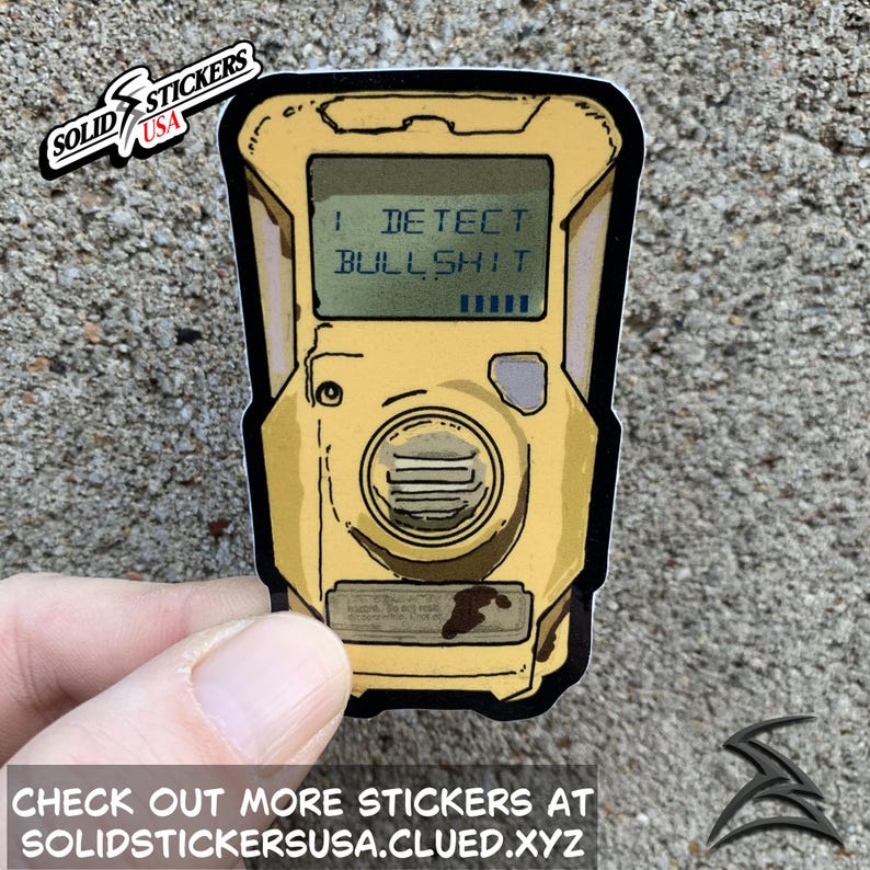 Funny Oilfield Hardhat Sticker | H2S Monitor BS Detector Vinyl Decal | Oil and Gas Worker Gift | Roughneck Helmet Decal
